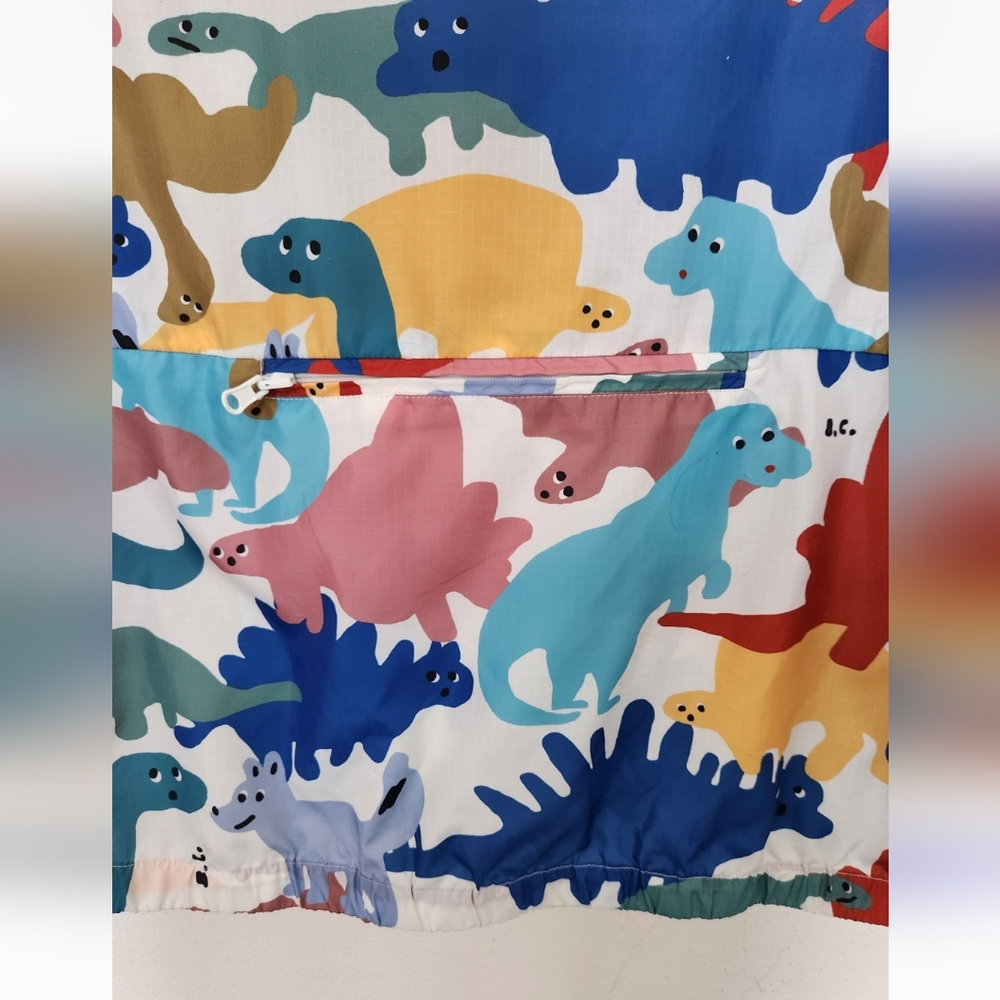 Dinos All Over Rain Jacket By Bobo Choses Size 10/11 Boy Or Girl - Picture 6 of 9